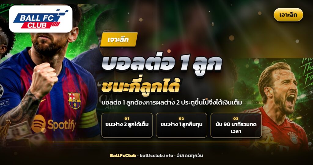 บอลต่อ 1 ลูก ทีมเต็งต้องชนะห่าง 2 ประตู